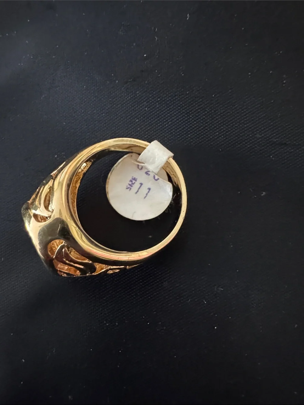 18K Heavy Gold Electroplated Statement Ring - Size 11 - NWT